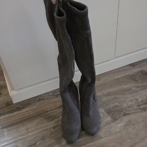 Stylish Gray Suede-likeWomen's Boots